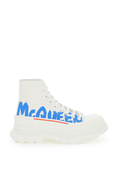 Shop Alexander Mcqueen Tread Sleek Hi-top Sneakers In Multi Color