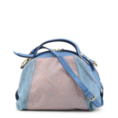 Shop Borbonese Women Zipped   Handbag In Blue