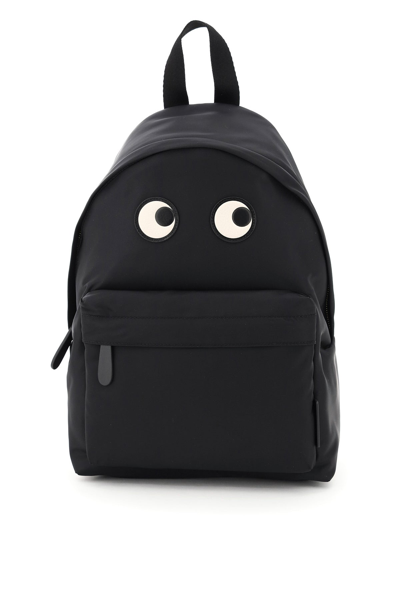 Shop Anya Hindmarch Recycled Nylon Backpack Eyes In Black