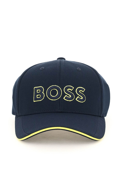Shop Hugo Boss Baseball Cap With Logo In Multicolor