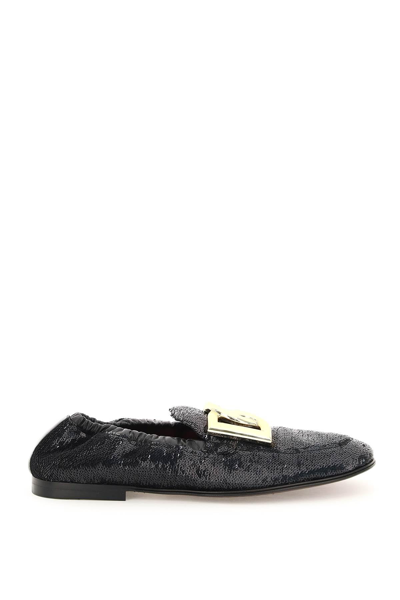 Shop Dolce & Gabbana Ariosoto Loafers In Black