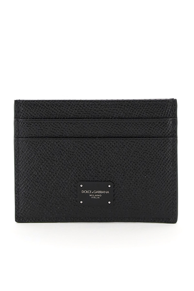 Shop Dolce & Gabbana Cardholder With Logo In Black