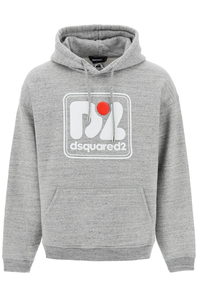 Shop Dsquared2 Logo Patch Hoodie In Red