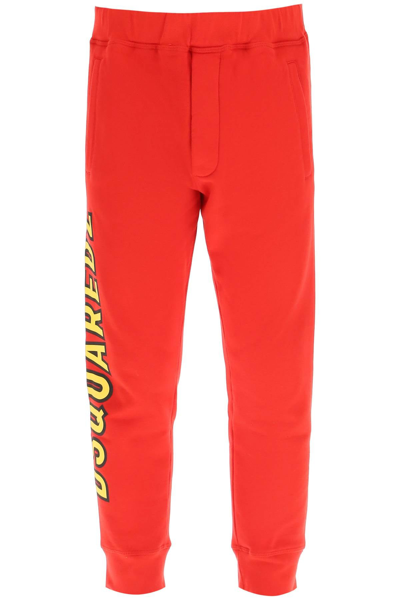 Shop Dsquared2 Sweatpants With Logo In Red