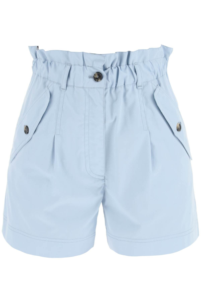 Shop Kenzo Paperbag Shorts In Blue