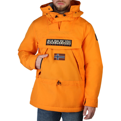 Shop Napapijri Solid Color Jackets In Orange