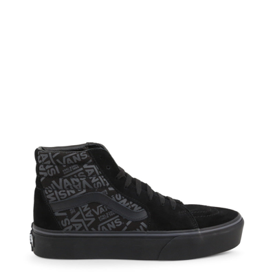 Shop Vans Round Toe Metal Eyelets Sneakers In Black