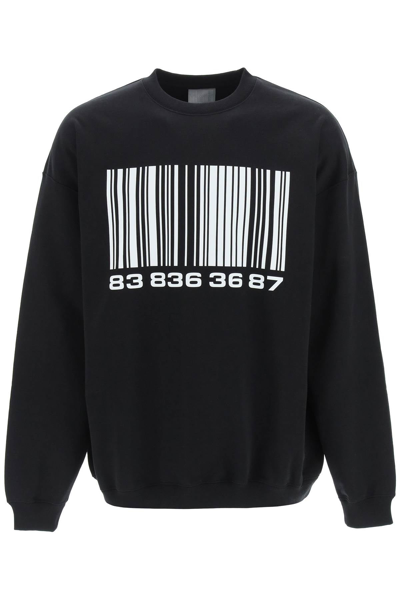 Vtmnts Bar-code Print Sweatshirt In Multicolor