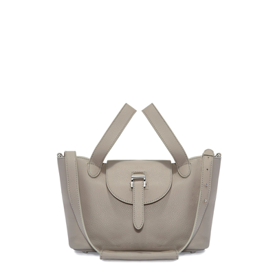 Shop Meli Melo Thela Mini Taupe Grey With Zip Closure Cross Body Bag For Women