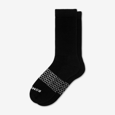 Shop Bombas Solids Calf Socks In Black