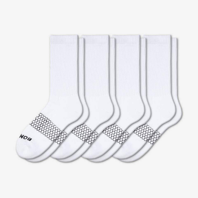 Shop Bombas Solids Calf Sock 4-pack In White