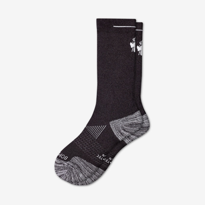 Shop Bombas Running Calf Sock In Black With Bee