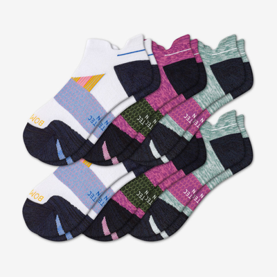 Shop Bombas Running Ankle Sock 6-pack In Colorblock Mix