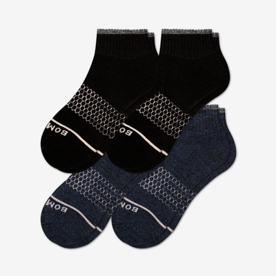 Shop Bombas Merino Wool Blend Quarter Sock 4-pack In Mixed