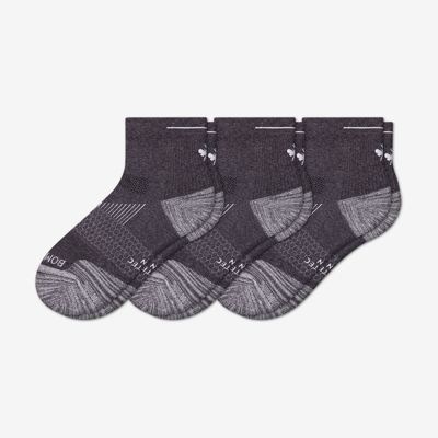 Shop Bombas Running Quarter Sock 3-pack In Charcoal Bee