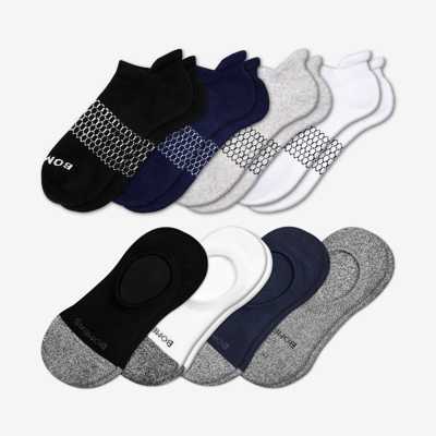 Shop Bombas Ankle & Cushioned No Show Sock 8-pack In Solids Mix