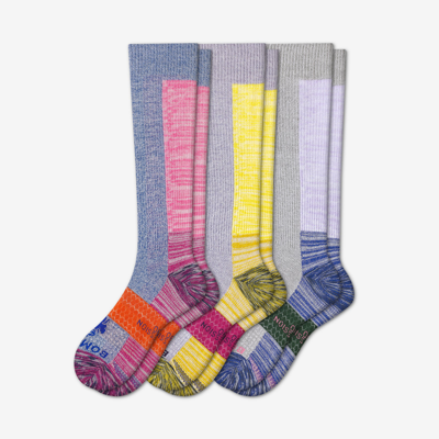 Shop Bombas Performance Compression Sock 3-pack (20-30mmhg) In Sterling Iris Mix