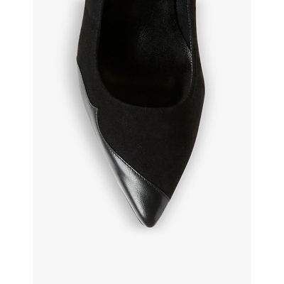 Shop Claudie Pierlot Women's Noir / Gris Adelie Two-tone Leather Court Shoes