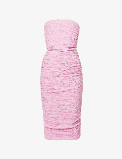 Shop House Of Cb Tana Corset Midi Dress In Pink