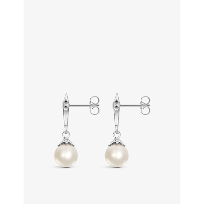 Shop Thomas Sabo Women's White Magic Stars Sterling Silver And Pearl Earrings