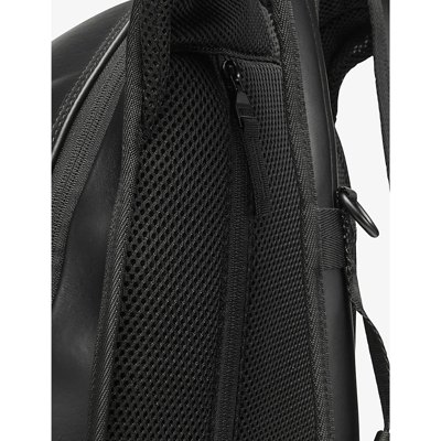 Shop Diesel 1dr-pod Leather-blend Backpack In Black