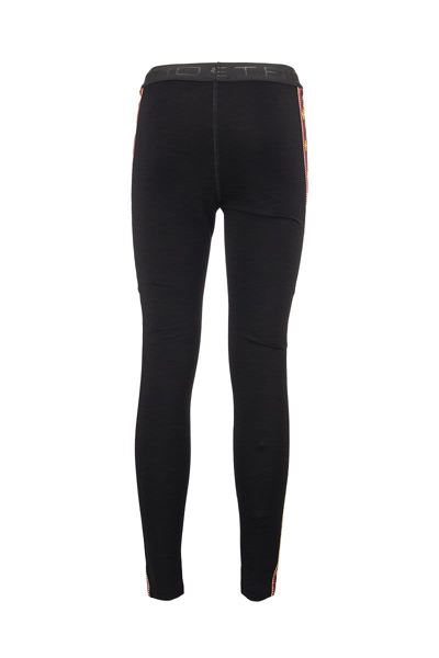 Shop Etro Jersey Leggings With Embroidered Band In Black