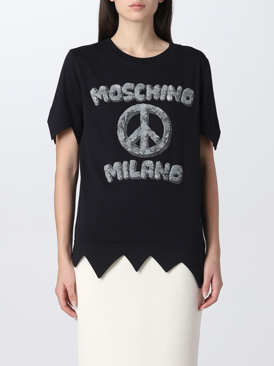 Shop Moschino Couture T-shirt  Woman Color Black 1