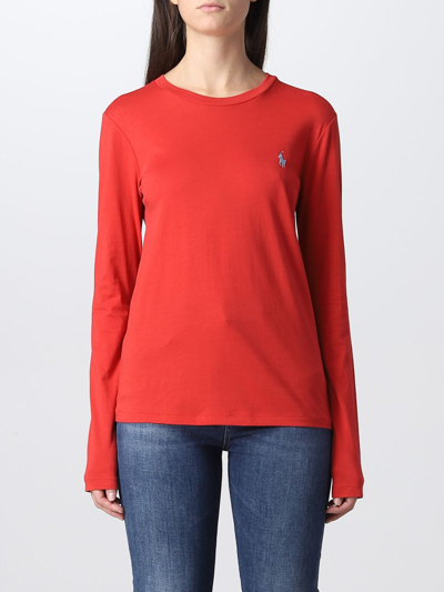 Shop Polo Ralph Lauren T-shirt  Woman In Red