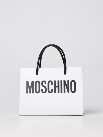 Shop Moschino Couture Tote Bags  Woman Color White 1