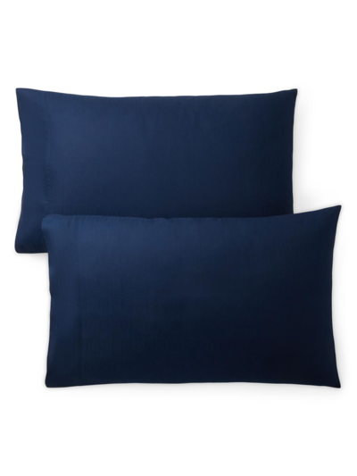 Shop Ralph Lauren Lovan Jacquard Pillowcase In Navy