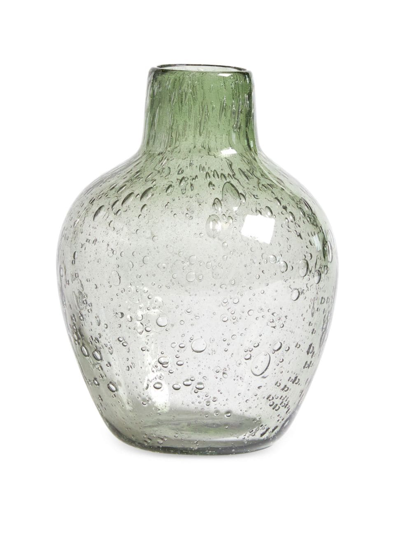 Shop Misette Bubble Glass Vase In Tourmaline Green