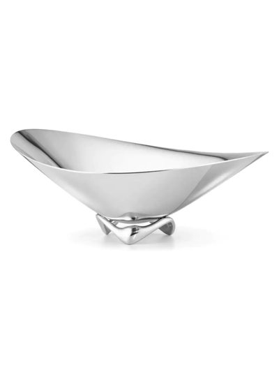 Shop Georg Jensen Henning Koppel Stainless Steel Wave Bowl In Silver
