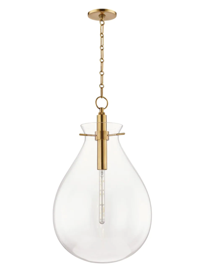 Shop Hudson Valley Lighting Ivy Large Pendant In Aged Brass