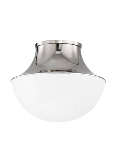 Shop Hudson Valley Lighting Lettie Small Flush Mount In Polished Nickel