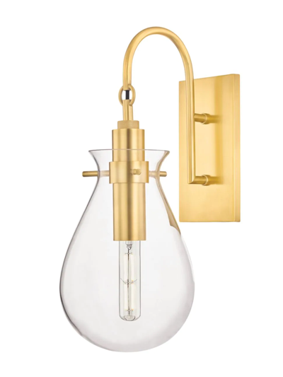 Shop Hudson Valley Lighting Ivy Single-light Wall Sconce In Aged Brass
