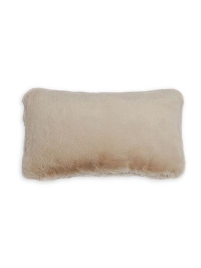 Shop Apparis Cicly Faux Fur Pillowcase In Latte