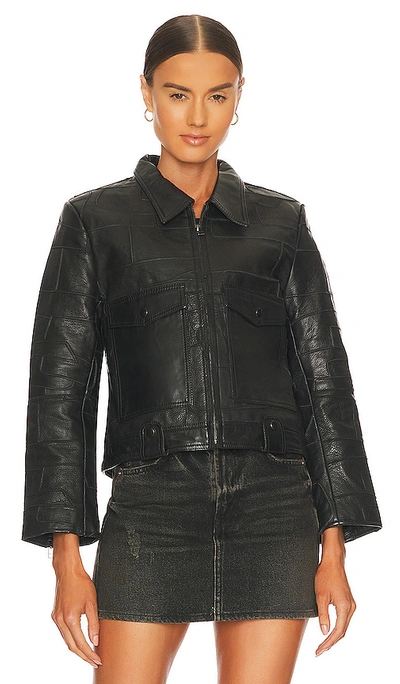 Shop Understated Leather Vixen Jacket In Black
