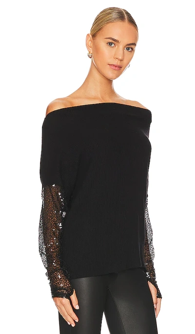 Shop Michael Lauren Boat Neck Top In Black