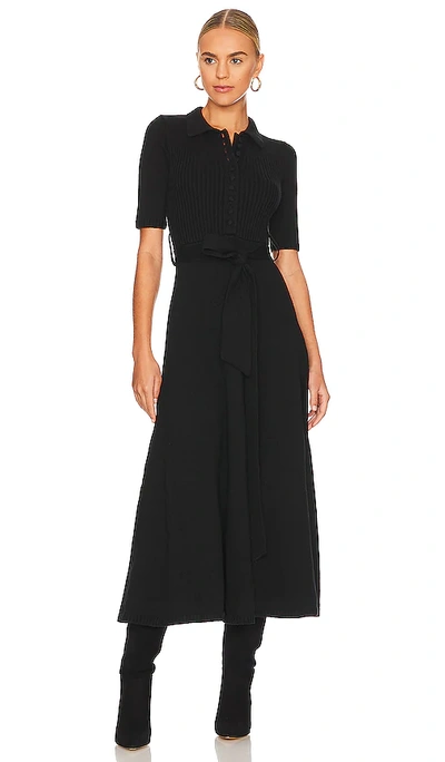Shop Joslin Studio Rylee Wool Midi Dress In Black
