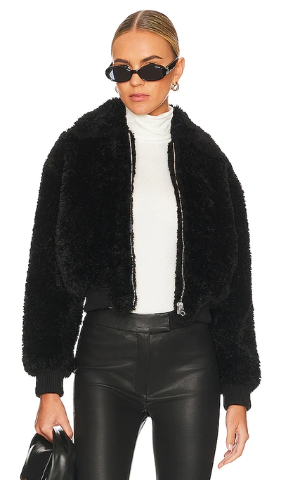 Shop Rag & Bone Nikki Faux Fur Jacket In Black