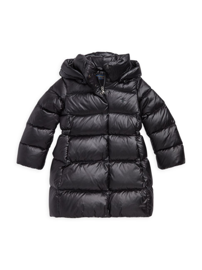 Shop Polo Ralph Lauren Little Girl's & Girl's Momentum Down Eco-celia Jacket In Polo Black