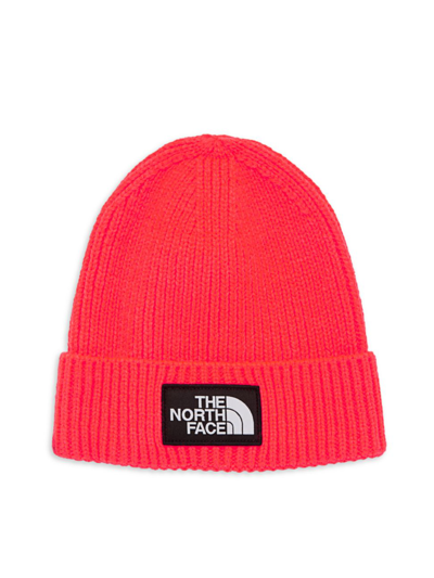The North Face Tnf Logo Box Cuffed Beanie In Red | ModeSens
