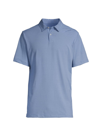 Shop Vineyard Vines Men's Elevated Sankaty Polo Shirt In Jake Blue