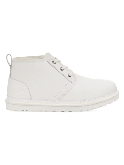 Shop Ugg Men's Neumel Leather Chukka Boots In White