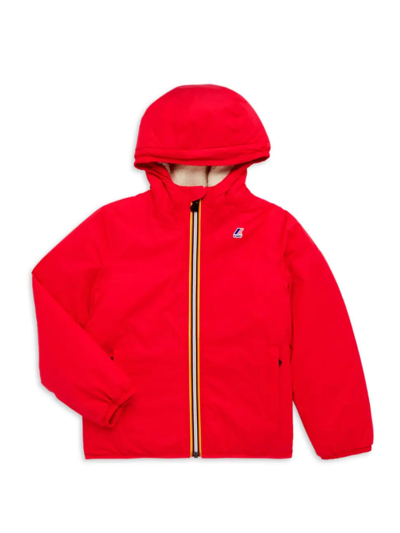 Shop K-way Little Kid's & Kid's Le Vrai 3.0 Claude Hooded Jacket In Red