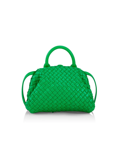 Shop Bottega Veneta Women's Mini Padded Leather Top Handle Bag In Parakeet