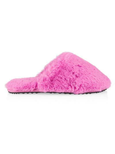 Shop Apparis Women's Melody Faux Fur Slippers In Sugar Pink