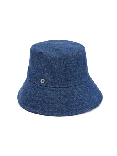 Shop Loro Piana Women's Zita Denim Bucket Hat In Medium Blue Wash