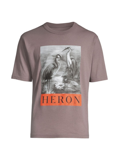 Shop Heron Preston Men's Graphic Short-sleeve T-shirt In Grey