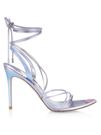 Shop Sophia Webster Women's Amora Leather Lace-up Sandals In Pastel Opal